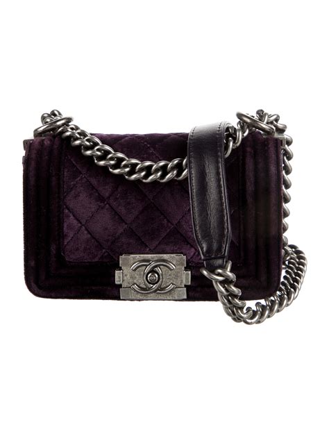 chanel mini velvet boy bag price